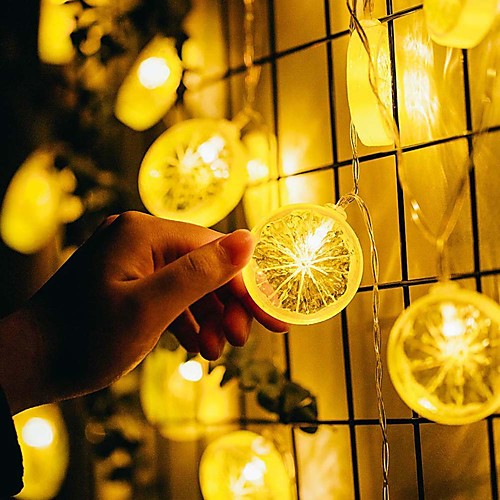 2M 10LED Fairy Lights LED Orange Lemon String Lights Battery Powered Christmas Garland Display Window New Year Wedding Family Party Decoration Without Battery
2M 10LED Fairy Lights LED Orange Lemon String Lights Battery Powered Christmas Garland Display Window New Year Wedding Family Party Decoration Without Battery
