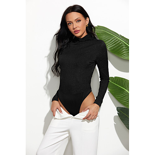Women's Bodysuit Zentai Jumpsuit Solid Colored Long Sleeve Round Neck Tops Black
Women's Bodysuit Zentai Jumpsuit Solid Colored Long Sleeve Round Neck Tops Black