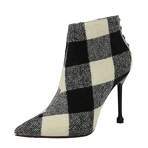 Women's Heels Stiletto Heel Pointed Toe Booties Ankle Boots Daily Canvas Solid Colored Black Red
Women's Heels Stiletto Heel Pointed Toe Booties Ankle Boots Daily Canvas Solid Colored Black Red