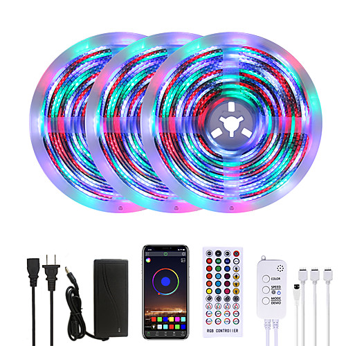 Bright RGBW LED Strip Lights Waterproof 15M Music Sync Smart LED Tiktok Lights 3510LEDs 2835 Color Changing with 40 keys Remote Bluetooth Controller for Home Bedroom TV Back Lights DIY Deco
Bright RGBW LED Strip Lights Waterproof 15M Music Sync Smart LED Tiktok Lights 3510LEDs 2835 Color Changing with 40 keys Remote Bluetooth Controller for Home Bedroom TV Back Lights DIY Deco