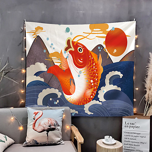 Japanese Painting Style Ukiyo-e Wall Tapestry Art Decor Blanket Curtain Hanging Home Bedroom Living Room Decoration Crap Koi Animal Sea Ocean Wave Mountian
Japanese Painting Style Ukiyo-e Wall Tapestry Art Decor Blanket Curtain Hanging Home Bedroom Living Room Decoration Crap Koi Animal Sea Ocean Wave Mountian