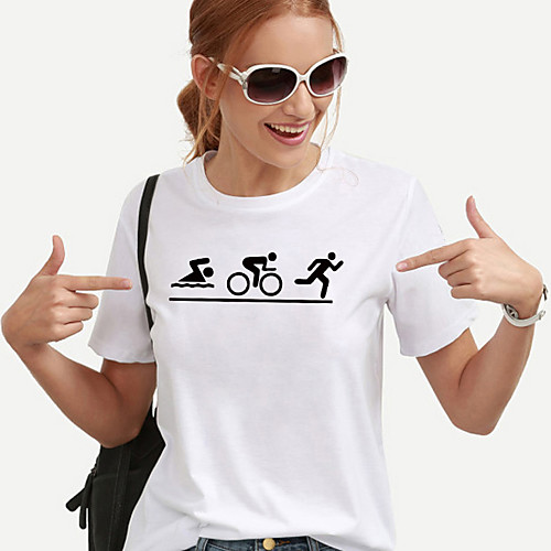 Women's T shirt Graphic Prints Print Round Neck Basic Tops 100% Cotton White Black Yellow
Women's T shirt Graphic Prints Print Round Neck Basic Tops 100% Cotton White Black Yellow