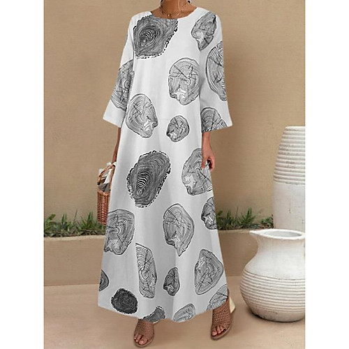 Women's A Line Dress Maxi long Dress White Black Long Sleeve Print Print Summer Round Neck Hot Casual Loose 2021 S M L XL XXL 4XL
Women's A Line Dress Maxi long Dress White Black Long Sleeve Print Print Summer Round Neck Hot Casual Loose 2021 S M L XL XXL 4XL