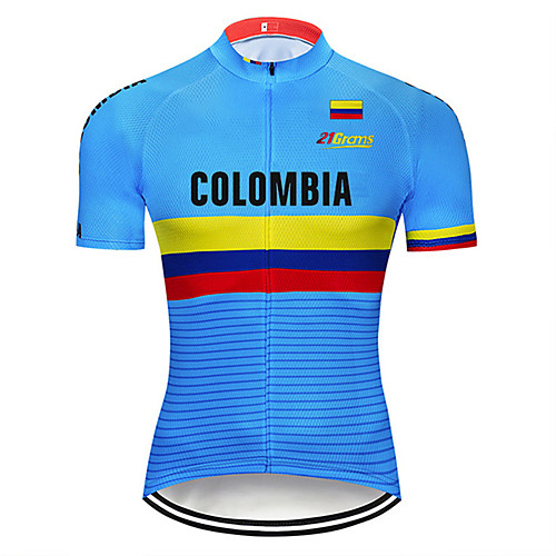 21Grams Men's Short Sleeve Cycling Jersey Summer Spandex Polyester Blue Columbia National Flag Bike Jersey Top Mountain Bike MTB Road Bike Cycling UV Resistant Quick Dry Breathable Sports Clothing
21Grams Men's Short Sleeve Cycling Jersey Summer Spandex Polyester Blue Columbia National Flag Bike Jersey Top Mountain Bike MTB Road Bike Cycling UV Resistant Quick Dry Breathable Sports Clothing