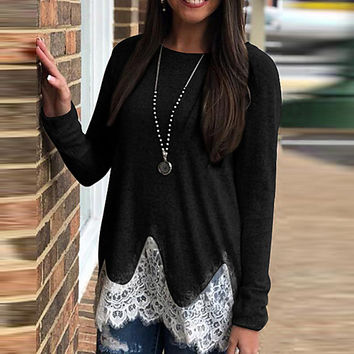 Women's Blouse Shirt Solid Colored Long Sleeve Embroidered Round Neck Tops Black Royal Blue Gray
Women's Blouse Shirt Solid Colored Long Sleeve Embroidered Round Neck Tops Black Royal Blue Gray