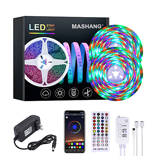 32.8ft 10M RGB LED Strip Lights Waterproof Music Sync Smart LED Tiktok Lights 540LEDs 2835 Color Changing with 40 keys Remote Bluetooth Controller for Home Bedroom TV Back Lights DIY Deco
32.8ft 10M RGB LED Strip Lights Waterproof Music Sync Smart LED Tiktok Lights 540LEDs 2835 Color Changing with 40 keys Remote Bluetooth Controller for Home Bedroom TV Back Lights DIY Deco