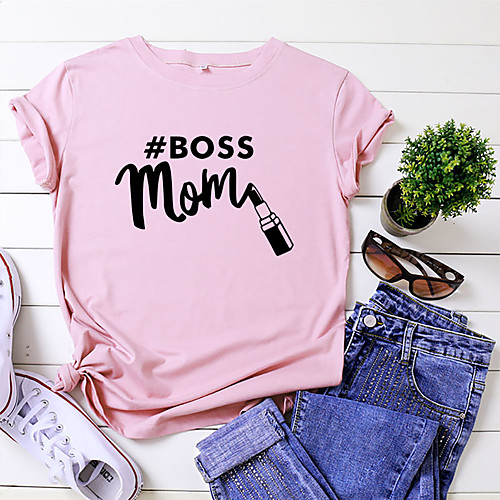 Women's Mom T shirt Graphic Text Letter Print Round Neck Basic Tops 100% Cotton White Yellow Blushing Pink
Women's Mom T shirt Graphic Text Letter Print Round Neck Basic Tops 100% Cotton White Yellow Blushing Pink