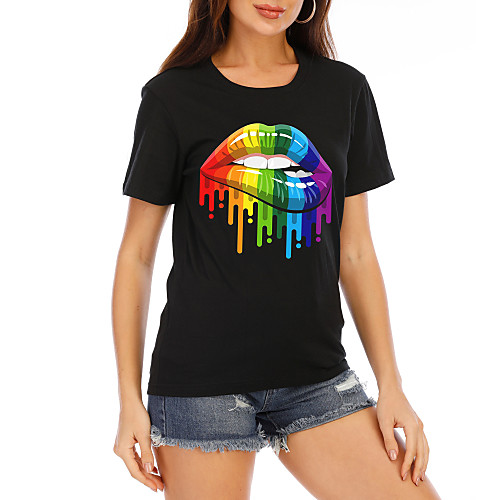 Women's Plus Size T shirt Graphic Optical Illusion Printing Print Round Neck Basic Chinoiserie Tops Rainbow
Women's Plus Size T shirt Graphic Optical Illusion Printing Print Round Neck Basic Chinoiserie Tops Rainbow