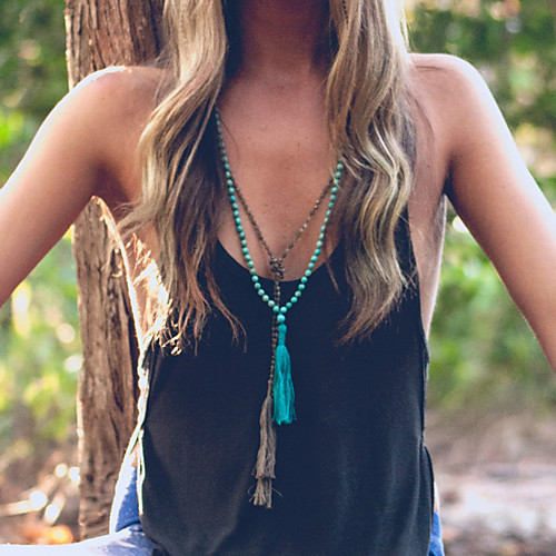 Women's Green White Turquoise Long Necklace Tassel Boho Stone 81 cm Necklace Jewelry For Wedding Gift Masquerade Prom Festival
Women's Green White Turquoise Long Necklace Tassel Boho Stone 81 cm Necklace Jewelry For Wedding Gift Masquerade Prom Festival