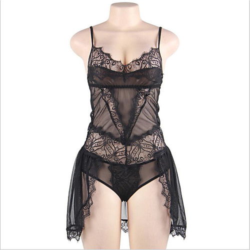 Women's Mesh Lace Erotic Babydoll & Slips Suits Nightwear Jacquard Solid Colored Embroidered Black S M L / Strap / Strap
Women's Mesh Lace Erotic Babydoll & Slips Suits Nightwear Jacquard Solid Colored Embroidered Black S M L / Strap / Strap
