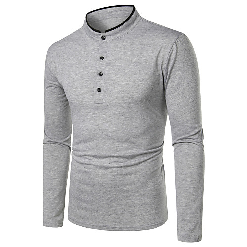 Men's Golf Shirt Tennis Shirt Solid Colored Patchwork Long Sleeve Daily Tops Basic Round Neck Light gray
Men's Golf Shirt Tennis Shirt Solid Colored Patchwork Long Sleeve Daily Tops Basic Round Neck Light gray