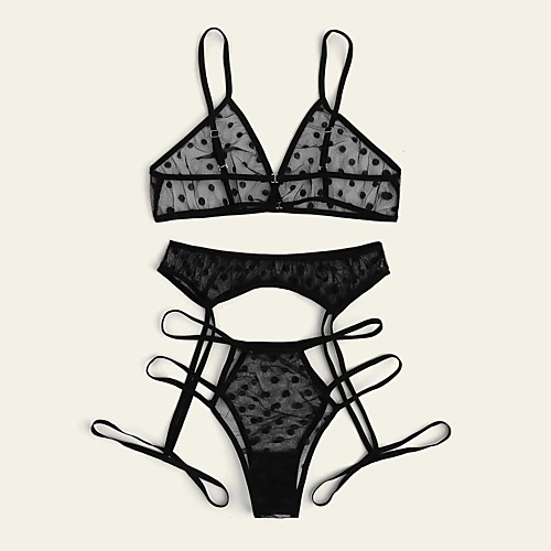Women's Mesh Erotic Garters & Suspenders Suits Nightwear Polka Dot Black S M L / Strap / Deep V / Strap
Women's Mesh Erotic Garters & Suspenders Suits Nightwear Polka Dot Black S M L / Strap / Deep V / Strap