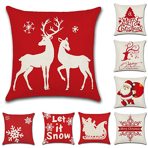 1 Set of 9 pcs Christmas Series Decorative Faux Linen Throw Pillow Cover 18 x 18 inches 45 x 45 cm
1 Set of 9 pcs Christmas Series Decorative Faux Linen Throw Pillow Cover 18 x 18 inches 45 x 45 cm