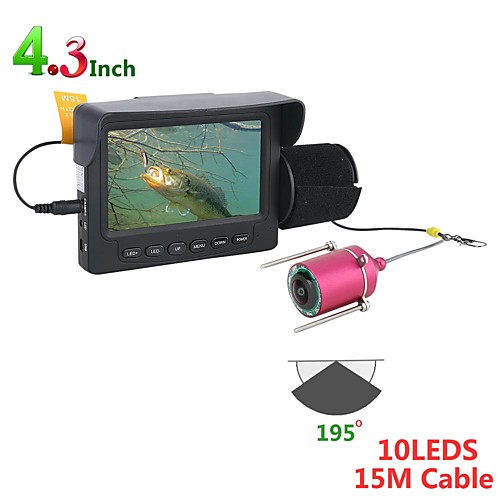 15M 1200TVL Fish Finder Underwater Fishing Camera 4.3 Inch Monitor 10PCS LED Night Vision 195 Degrees Camera For Fishing
15M 1200TVL Fish Finder Underwater Fishing Camera 4.3 Inch Monitor 10PCS LED Night Vision 195 Degrees Camera For Fishing