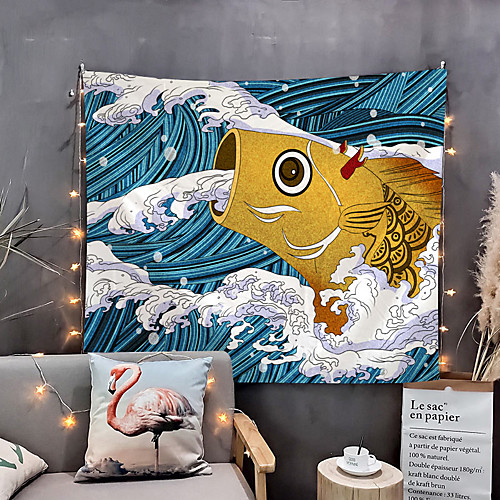 Japanese Painting Style Ukiyo-e Wall Tapestry Art Decor Blanket Curtain Hanging Home Bedroom Living Room Decoration Animal Crap Koi Sea Ocean Wave
Japanese Painting Style Ukiyo-e Wall Tapestry Art Decor Blanket Curtain Hanging Home Bedroom Living Room Decoration Animal Crap Koi Sea Ocean Wave