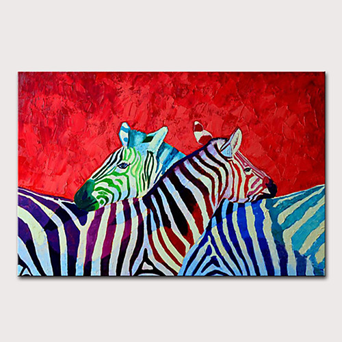 Oil Painting Hand Painted Horizontal Animals Pop Art Modern Rolled Canvas (No Frame)
Oil Painting Hand Painted Horizontal Animals Pop Art Modern Rolled Canvas (No Frame)