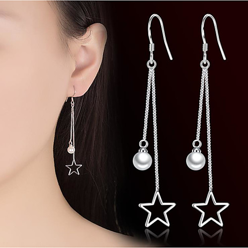 Women's Hoop Earrings Earrings Classic Fashion Star Romantic Punk Trendy Cute Sweet Imitation Pearl Earrings Jewelry Silver For Street Gift Date Birthday Festival 1 Pair
Women's Hoop Earrings Earrings Classic Fashion Star Romantic Punk Trendy Cute Sweet Imitation Pearl Earrings Jewelry Silver For Street Gift Date Birthday Festival 1 Pair