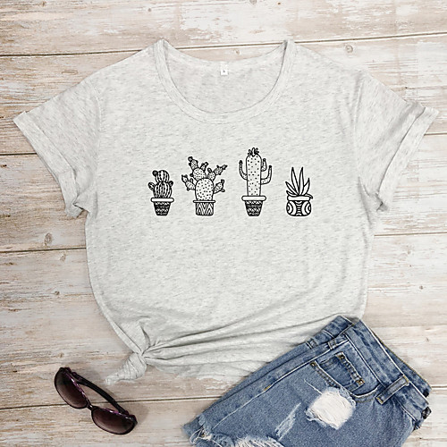 Women's T shirt Graphic Text Graphic Prints Print Round Neck Basic Tops 100% Cotton Black Yellow Fuchsia
Women's T shirt Graphic Text Graphic Prints Print Round Neck Basic Tops 100% Cotton Black Yellow Fuchsia