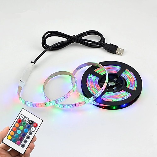 5M USB LED Strip Lights SMD 2835 DC 5V Waterproof Remote Control Flexible Light Lamp 60LEDs / M Desktop Decoration Tape TV Background Room Lighting
5M USB LED Strip Lights SMD 2835 DC 5V Waterproof Remote Control Flexible Light Lamp 60LEDs / M Desktop Decoration Tape TV Background Room Lighting