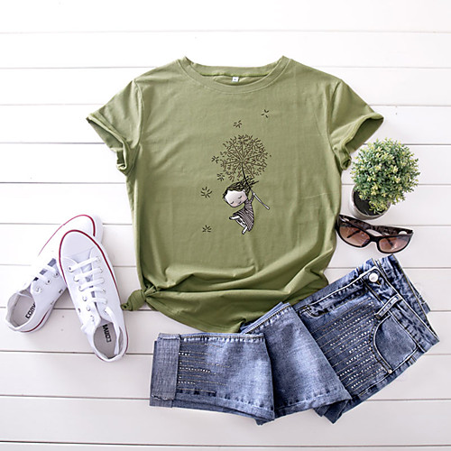 Women's T shirt Rainbow Graphic Text Print Round Neck Basic Tops 100% Cotton Dark-Gray Wine red 2 Dark Green
Women's T shirt Rainbow Graphic Text Print Round Neck Basic Tops 100% Cotton Dark-Gray Wine red 2 Dark Green