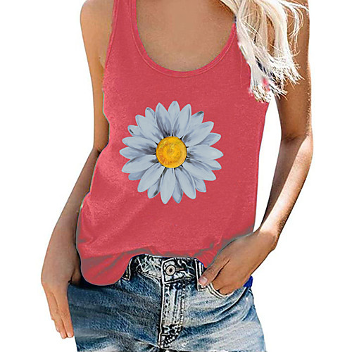 Women's Tank Top Vest T shirt Floral Solid Colored Flower Print Round Neck Basic Tops Loose Cotton Blue Purple Red
Women's Tank Top Vest T shirt Floral Solid Colored Flower Print Round Neck Basic Tops Loose Cotton Blue Purple Red
