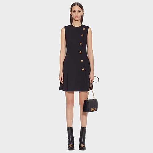 Sheath / Column Little Black Dress Minimalist Party Wear Cocktail Party Dress Jewel Neck Sleeveless Short / Mini Spandex with Buttons 2021
Sheath / Column Little Black Dress Minimalist Party Wear Cocktail Party Dress Jewel Neck Sleeveless Short / Mini Spandex with Buttons 2021