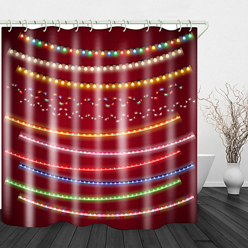 Christmas Colorful Lights Print Waterproof Fabric Shower Curtain For Bathroom Home Decor Covered Bathtub Curtains Liner Includes With Hooks
Christmas Colorful Lights Print Waterproof Fabric Shower Curtain For Bathroom Home Decor Covered Bathtub Curtains Liner Includes With Hooks