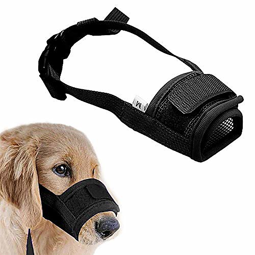 muzzle for dogs - adjustable soft dog muzzle for small medium large dog, air mesh training dog muzzles for biting barking chewing - breathable mesh & soft flannel protects dog mouth cover
muzzle for dogs - adjustable soft dog muzzle for small medium large dog, air mesh training dog muzzles for biting barking chewing - breathable mesh & soft flannel protects dog mouth cover