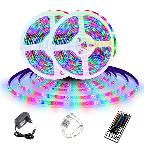 LED Strip Lights (2x5M)10M 32.8ft 2835 RGB 600LEDs 8mm Strips Lighting Flexible Color Changing with 44 Key IR Remote Ideal for Home Kitchen Christmas TV Back Lights DC 12V
LED Strip Lights (2x5M)10M 32.8ft 2835 RGB 600LEDs 8mm Strips Lighting Flexible Color Changing with 44 Key IR Remote Ideal for Home Kitchen Christmas TV Back Lights DC 12V