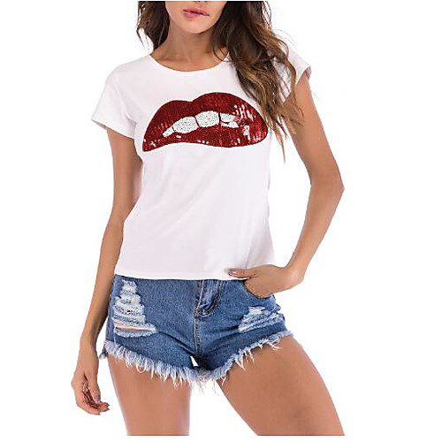 Women's Blouse Shirt Cartoon Sequins Embroidered Round Neck Basic Tops Red Fuchsia Green
Women's Blouse Shirt Cartoon Sequins Embroidered Round Neck Basic Tops Red Fuchsia Green