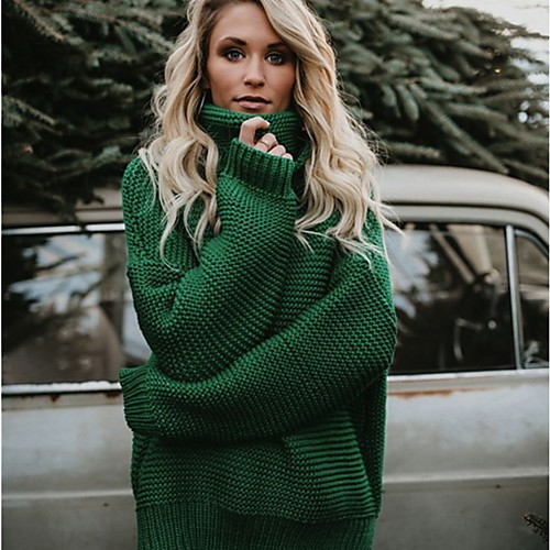 Women's Basic Knitted Solid Colored Plain Pullover Long Sleeve Sweater Cardigans Turtleneck Fall Winter Red Dusty Rose Khaki
Women's Basic Knitted Solid Colored Plain Pullover Long Sleeve Sweater Cardigans Turtleneck Fall Winter Red Dusty Rose Khaki