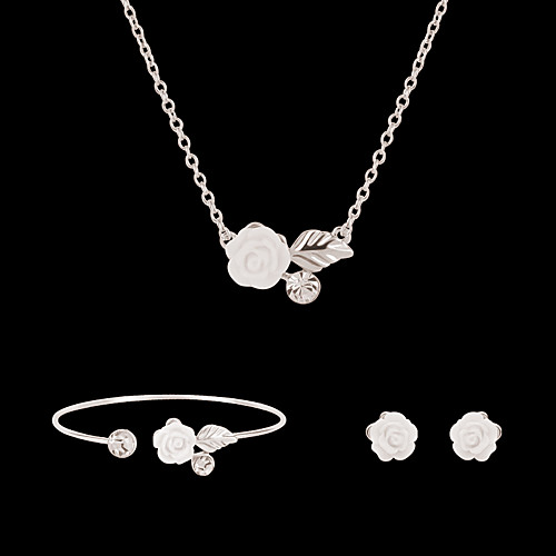 Women's Jewelry Set Bridal Jewelry Sets 3D Leaf Flower Fashion Silver Plated Earrings Jewelry Silver For Christmas Party Evening Street Gift Formal 1 set
Women's Jewelry Set Bridal Jewelry Sets 3D Leaf Flower Fashion Silver Plated Earrings Jewelry Silver For Christmas Party Evening Street Gift Formal 1 set