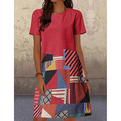 Women's Shift Dress Knee Length Dress Green Royal Blue Red Short Sleeve Color Block Patchwork Spring Summer Hot Casual 2021 M L XL XXL
Women's Shift Dress Knee Length Dress Green Royal Blue Red Short Sleeve Color Block Patchwork Spring Summer Hot Casual 2021 M L XL XXL