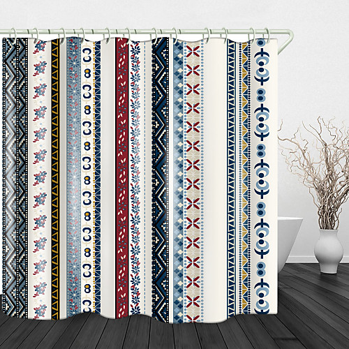 Retro Strip Printed Pattern Waterproof Shower Curtain for Bathroom Bathtub Curtains with Hooks 1PC 72 Inch
Retro Strip Printed Pattern Waterproof Shower Curtain for Bathroom Bathtub Curtains with Hooks 1PC 72 Inch