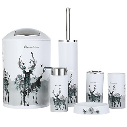 Bathroom Accessories Set 6 Pcs Include Toilet Brush Soap Dish Trash Can Toothbrush Cup Soap Dispenser for Bathroom Decoration
Bathroom Accessories Set 6 Pcs Include Toilet Brush Soap Dish Trash Can Toothbrush Cup Soap Dispenser for Bathroom Decoration