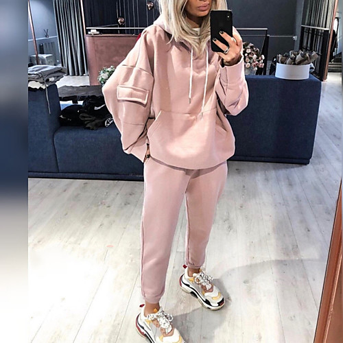 Women's 2 Piece Tracksuit Sweatsuit Jogging Suit Street Casual 2pcs Winter Long Sleeve Elastane Quick Dry Breathable Soft Fitness Gym Workout Performance Running Training Sportswear Oversized Solid
Women's 2 Piece Tracksuit Sweatsuit Jogging Suit Street Casual 2pcs Winter Long Sleeve Elastane Quick Dry Breathable Soft Fitness Gym Workout Performance Running Training Sportswear Oversized Solid