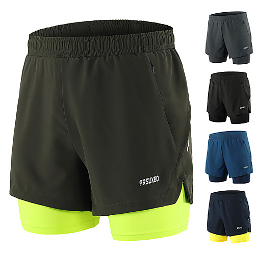 Arsuxeo Men's Running Shorts Athletic Shorts Bottoms 2 in 1 Liner Split Spandex Gym Workout Running Active Training Jogging Trail Breathable Quick Dry Reflective Strips Sport Solid Colored
Arsuxeo Men's Running Shorts Athletic Shorts Bottoms 2 in 1 Liner Split Spandex Gym Workout Running Active Training Jogging Trail Breathable Quick Dry Reflective Strips Sport Solid Colored
