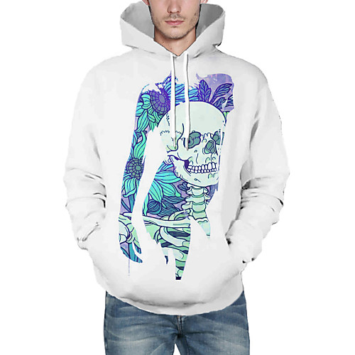 Men's Pullover Hoodie Sweatshirt Graphic Skull Hooded Halloween Daily Going out Casual Hoodies Sweatshirts White
Men's Pullover Hoodie Sweatshirt Graphic Skull Hooded Halloween Daily Going out Casual Hoodies Sweatshirts White