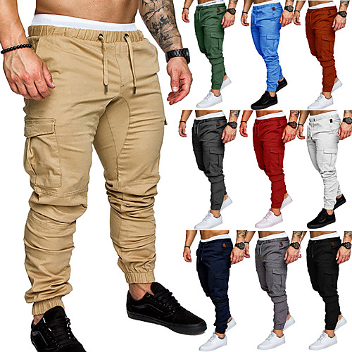 Men's Joggers Tactical Cargo Pants Street Sweatpants Bottoms Drawstring Beam Foot Cotton Fitness Gym Workout Performance Jogging Training Wearable Breathable Soft Normal Sport Solid Colored Dark Grey
Men's Joggers Tactical Cargo Pants Street Sweatpants Bottoms Drawstring Beam Foot Cotton Fitness Gym Workout Performance Jogging Training Wearable Breathable Soft Normal Sport Solid Colored Dark Grey