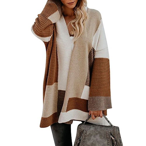 Women's Basic Color Block Cardigan Long Sleeve Sweater Cardigans Open Front Fall Winter Black Wine Fuchsia
Women's Basic Color Block Cardigan Long Sleeve Sweater Cardigans Open Front Fall Winter Black Wine Fuchsia