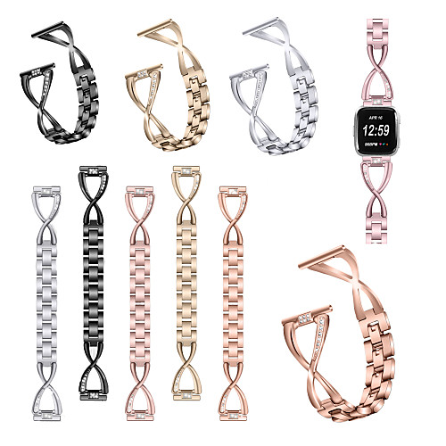 Smart Watch Band for Fitbit 1 pcs Jewelry Design Stainless Steel Replacement Wrist Strap for Fitbit Versa Fitbit Versa Lite
Smart Watch Band for Fitbit 1 pcs Jewelry Design Stainless Steel Replacement Wrist Strap for Fitbit Versa Fitbit Versa Lite