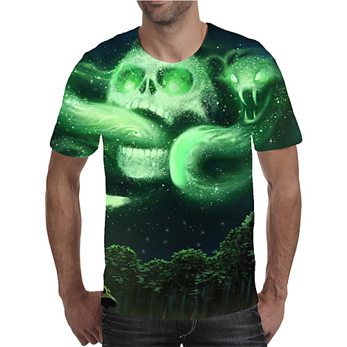 Men's T shirt Shirt 3D Print Graphic Skull Plus Size Print Short Sleeve Daily Tops Elegant Exaggerated Round Neck Green
Men's T shirt Shirt 3D Print Graphic Skull Plus Size Print Short Sleeve Daily Tops Elegant Exaggerated Round Neck Green