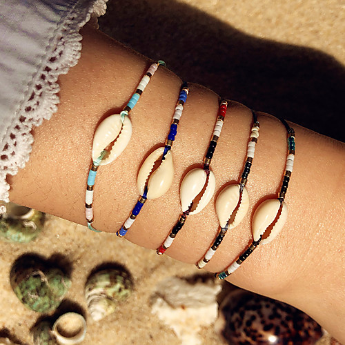 5pcs Women's Bead Bracelet Loom Bracelet Braided Fashion Stylish Luxury Unique Design Cute Boho Glass Bracelet Jewelry Rainbow For Gift Formal Date Beach Festival / Shell
5pcs Women's Bead Bracelet Loom Bracelet Braided Fashion Stylish Luxury Unique Design Cute Boho Glass Bracelet Jewelry Rainbow For Gift Formal Date Beach Festival / Shell