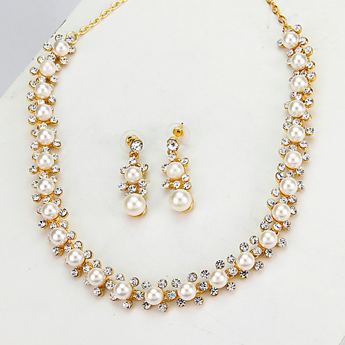 Women's Jewelry Set Bridal Jewelry Sets 3D Precious Fashion Imitation Pearl Gold Plated Earrings Jewelry White For Christmas Wedding Party Evening Gift Formal 1 set
Women's Jewelry Set Bridal Jewelry Sets 3D Precious Fashion Imitation Pearl Gold Plated Earrings Jewelry White For Christmas Wedding Party Evening Gift Formal 1 set