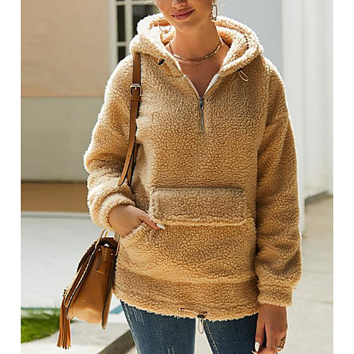 Women's Pullover Hoodie Sweatshirt Solid Colored Plain Quarter Zip Basic Hoodies Sweatshirts Khaki
Women's Pullover Hoodie Sweatshirt Solid Colored Plain Quarter Zip Basic Hoodies Sweatshirts Khaki
