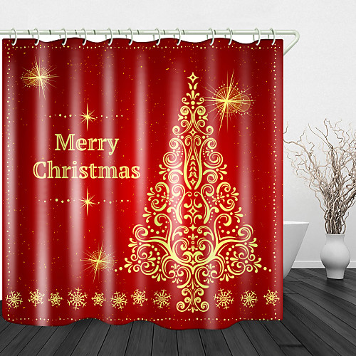 Christmas English Golden Christmas Tree Digital Printing Shower Curtain Shower Curtains & Hooks Modern Polyester Trend Design
Christmas English Golden Christmas Tree Digital Printing Shower Curtain Shower Curtains & Hooks Modern Polyester Trend Design