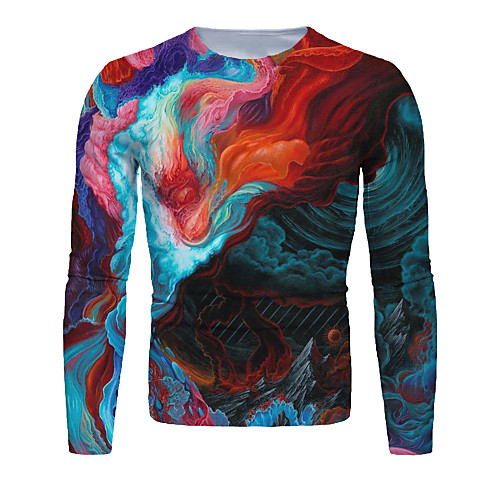 Men's T shirt Shirt 3D Print Graphic Long Sleeve Daily Tops Basic Round Neck Rainbow
Men's T shirt Shirt 3D Print Graphic Long Sleeve Daily Tops Basic Round Neck Rainbow
