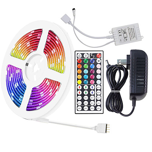 5M 10M 5050 RGB LED Strip Light Full Color with 44-Key IR Remote Adapter Light Strip Kit DC12V Color Changing for Bedroom Home Party DIY Decoration
5M 10M 5050 RGB LED Strip Light Full Color with 44-Key IR Remote Adapter Light Strip Kit DC12V Color Changing for Bedroom Home Party DIY Decoration
