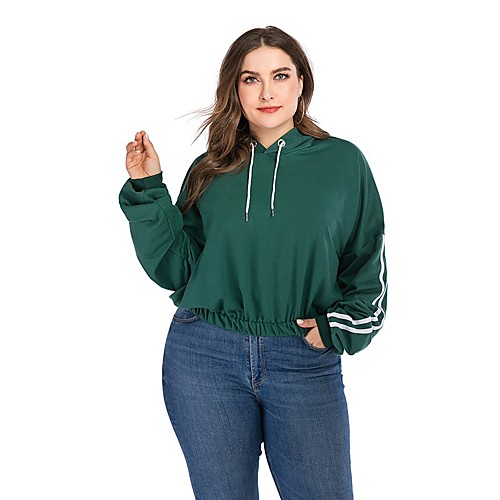 Women's Pullover Hoodie Sweatshirt Striped Daily Basic Hoodies Sweatshirts Loose Green
Women's Pullover Hoodie Sweatshirt Striped Daily Basic Hoodies Sweatshirts Loose Green