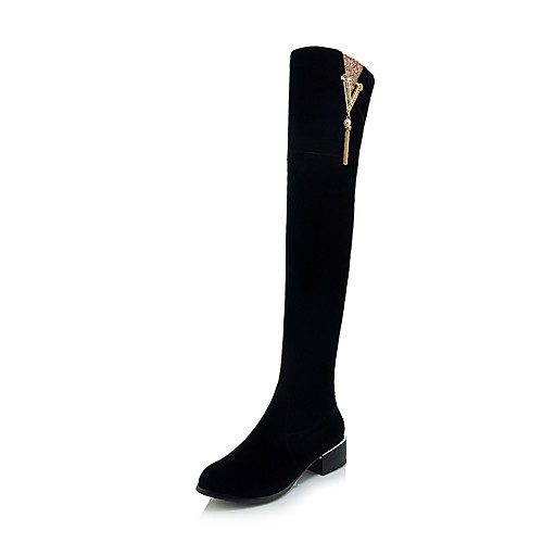 Women's Boots Wedge Heel Round Toe Over The Knee Boots Casual Daily Nubuck Solid Colored Black
Women's Boots Wedge Heel Round Toe Over The Knee Boots Casual Daily Nubuck Solid Colored Black